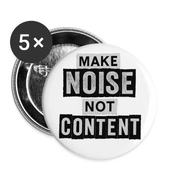 Make Noise – Collage-Statement für Kreative - Buttons klein 25 mm (5er Pack) - Weiß - Vorne