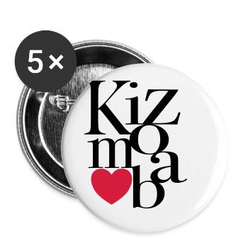 Kizomba Art - Kizomba Dance Shirt - Buttons small 1''/25 mm (5-pack) - white - Front