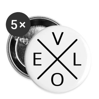 Bike - Buttons small 1''/25 mm (5-pack) - white - Front