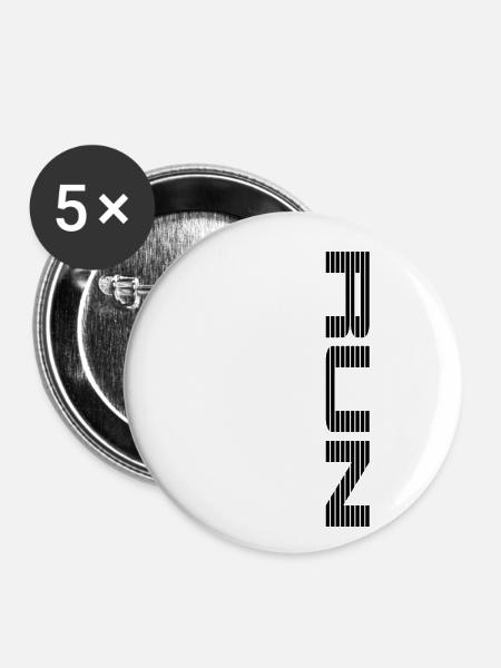 ... RUN - Buttons klein 25 mm (5er Pack) - Weiß