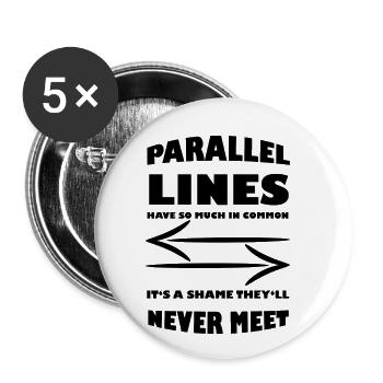 Math Math Math Teacher Mathematician - Buttons small 1''/25 mm (5-pack) - white - Front