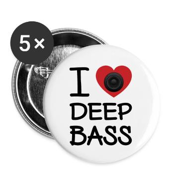 J'ADORE LA BASSE PROFONDE - Lot de 5 petits badges (25 mm) - blanc - Devant