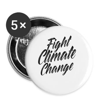Klimawandel Klimaschutz - Buttons klein 25 mm (5er Pack) - Weiß - Vorne