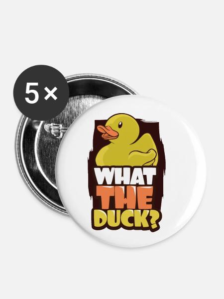 Badeente - Buttons klein 25 mm (5er Pack) - Weiß
