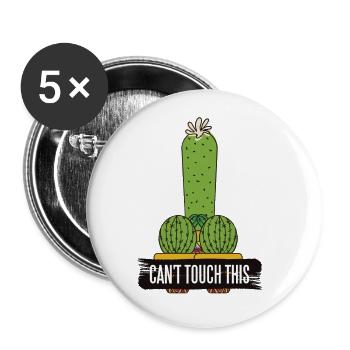 Cactus Cant touch this Cactus Cactus Men - Buttons small 1''/25 mm (5-pack) - white - Front