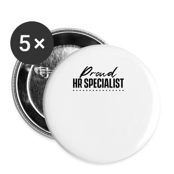 Stolzer HR Specialist Job Personal HR Spezialist - Buttons klein 25 mm (5er Pack) - Weiß - Vorne