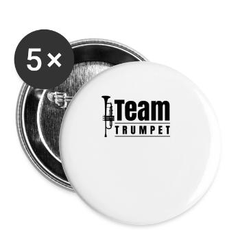 Team Trompete Trompeter Trompeten Musiker Spieler - Buttons klein 25 mm (5er Pack) - Weiß - Vorne