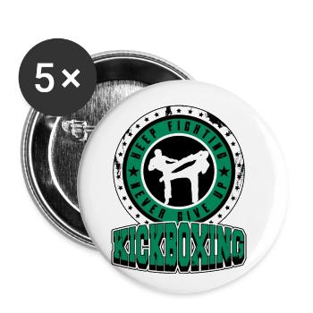 Kickboxing Kick Boxing Vintage Geschenkidee - Buttons klein 25 mm (5er Pack) - Weiß - Vorne
