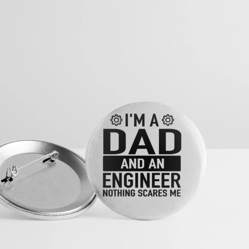 Engineer Father Engineering Engineers Engineer Dad Buttons small 1''/25 mm (5-pack)