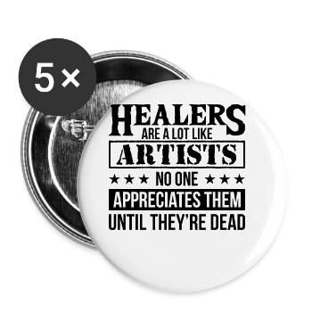 Gamers healers as well as artists appreciate them poison - Buttons small 1''/25 mm (5-pack) - white - Front