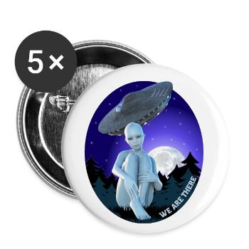 Alien, We Are Here - Buttons small 1''/25 mm (5-pack) - white - Front