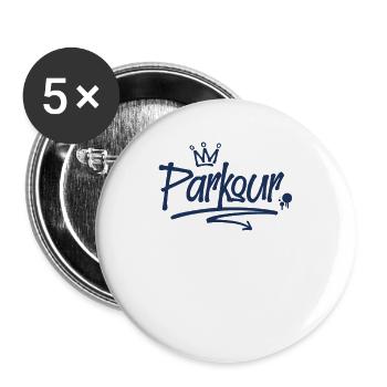 Parkour Sport Freerunning Coureurs De Parkour - Lot de 5 petits badges (25 mm) - blanc - Devant