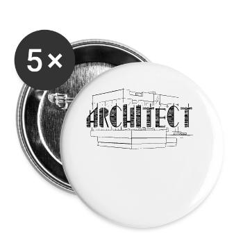 Architekt Beruf Architektur Student Architektin - Buttons klein 25 mm (5er Pack) - Weiß - Vorne