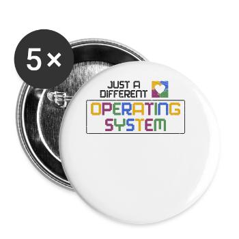 Neurodiversität Autismus Bewusstsein Autist - Buttons klein 25 mm (5er Pack) - Weiß - Vorne