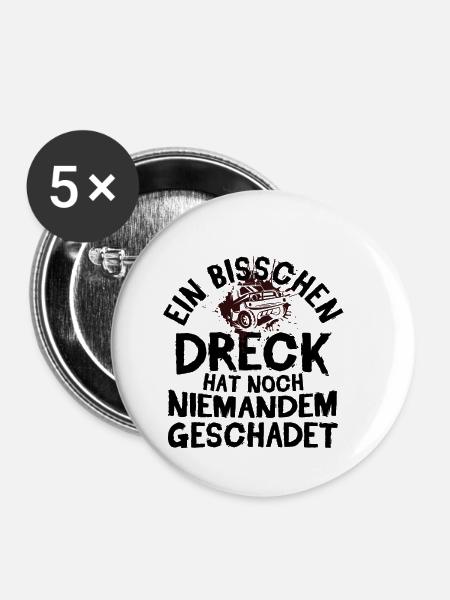 Geländewagen - Buttons klein 25 mm (5er Pack) - Weiß