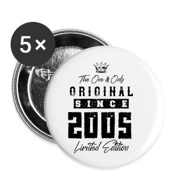 2005 limited edition - Buttons klein 25 mm (5er Pack) - Weiß - Vorne