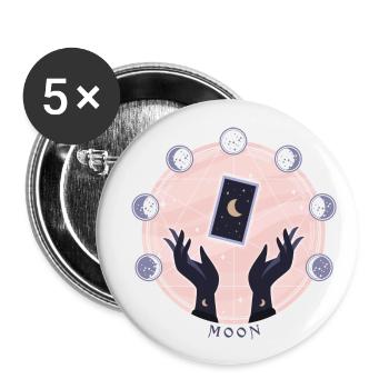 Lunar Magic Tarot Karte - Buttons klein 25 mm (5er Pack) - Weiß - Vorne