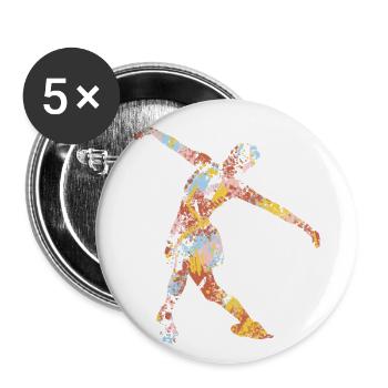 Figure skating - Buttons small 1''/25 mm (5-pack) - white - Front