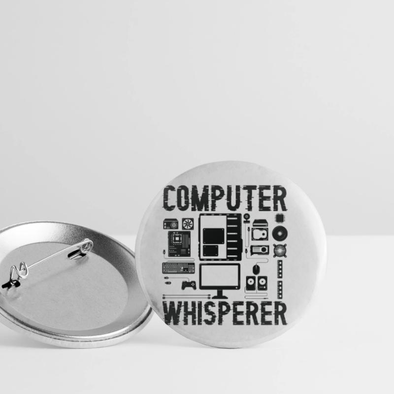 Computer Whisperer IT Support Programmierer Buttons klein 25 mm (5er Pack)