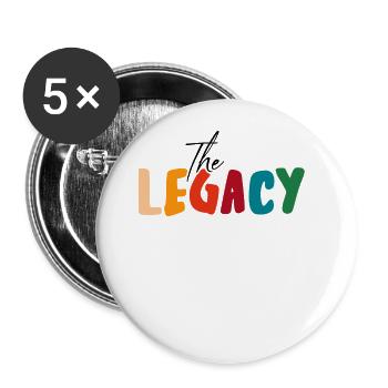 La légende La fête des pères de l’héritage - Lot de 5 petits badges (25 mm) - blanc - Devant