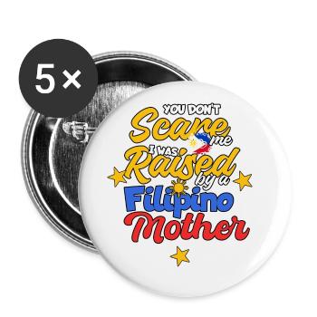 Philippinen Filipina Flagge Sohn Mutter I Geschenk - Buttons klein 25 mm (5er Pack) - Weiß - Vorne