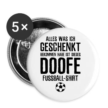Fußball Trainer Fußballer Lustig Fußballspieler - Buttons klein 25 mm (5er Pack) - Weiß - Vorne