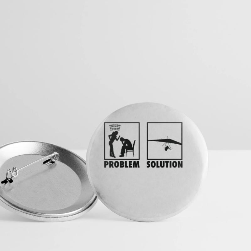 Paragliding Paragliders Statement Problem Buttons klein 25 mm (5er Pack)