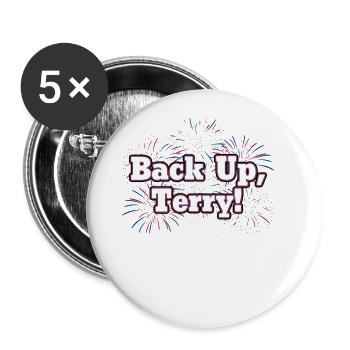 Back Up Terry Funny July 4th - Buttons klein 25 mm (5er Pack) - Weiß - Vorne