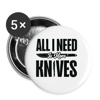 Knifemaking Knife Making Bladesmith Smithing - Buttons small 1''/25 mm (5-pack) - white - Front