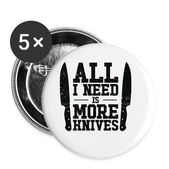 Knifemaking Knife Making Bladesmith Smithing - Buttons small 1''/25 mm (5-pack) - white - Front