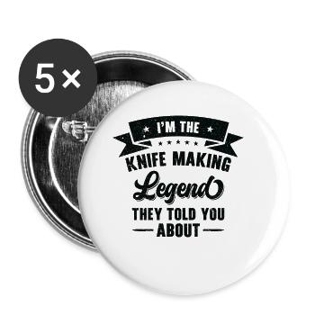Knifemaking Knife Making Bladesmith Smithing Knife - Buttons small 1''/25 mm (5-pack) - white - Front