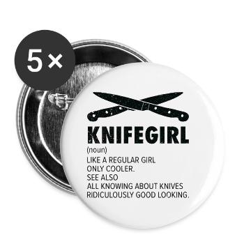 Knifemaking Knife Making Bladesmith Smithing Knife - Buttons small 1''/25 mm (5-pack) - white - Front