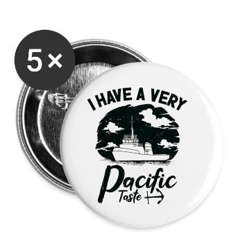 Schlepper Segeln Pacific Sea Breeze Watercraft - Buttons klein 25 mm (5er Pack) - Weiß - Vorne