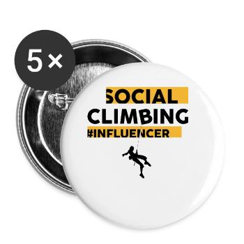 Social Media Influencer Social Climbing Meme - Buttons small 1''/25 mm (5-pack) - white - Front