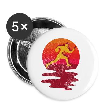 Retro Vintage American Football Sport - Buttons klein 25 mm (5er Pack) - Weiß - Vorne