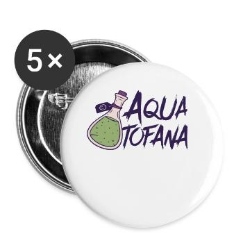 Aqua Tofana Conspiracy Crime Fan Vintage - Lot de 5 petits badges (25 mm) - blanc - Devant