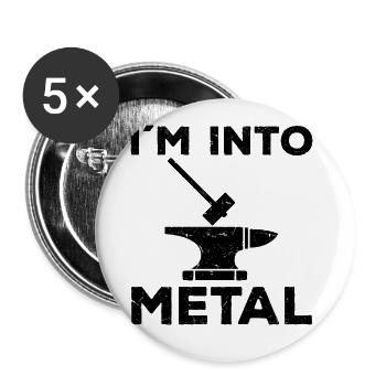 Schmieden - Buttons klein 25 mm (5er Pack) - Weiß - Vorne
