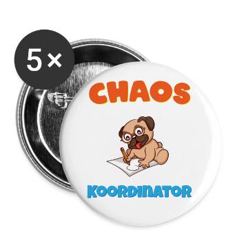 Chaos Koordinator Erzieher Kindergarten Erzieherin - Buttons klein 25 mm (5er Pack) - Weiß - Vorne
