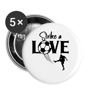Football Life Player Love Coach Striker Sports - Buttons small 1''/25 mm (5-pack) - white - Front