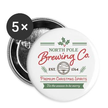 North Pole Brewing Co. - Buttons small 1''/25 mm (5-pack) - white - Front