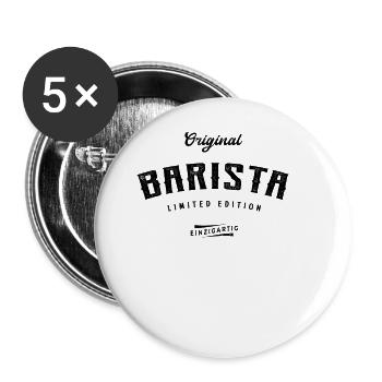 Barista Limited Edition - Buttons klein 25 mm (5er Pack) - Weiß - Vorne