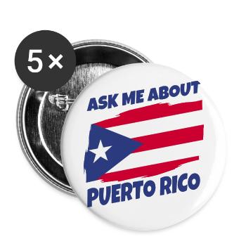 Porto Rico - Lot de 5 petits badges (25 mm) - blanc - Devant