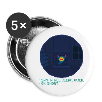 DIE NACHT - Buttons klein 25 mm (5er Pack) - Weiß - Vorne
