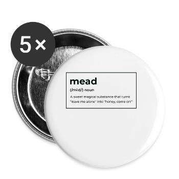 Honigwein Met Definition Hausbrauer Viking - Buttons klein 25 mm (5er Pack) - Weiß - Vorne