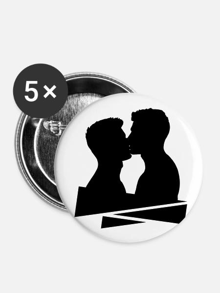 schwule Leidenschaft - Buttons klein 25 mm (5er Pack) - Weiß