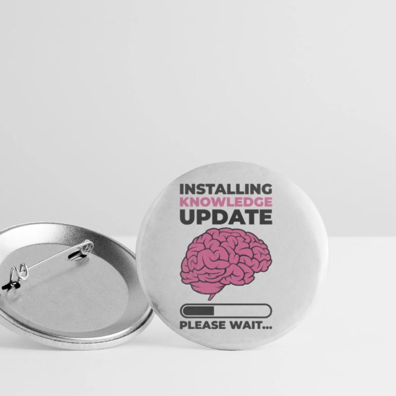 Installing Knowledge Update Student Brain Loading Buttons small 1''/25 mm (5-pack)