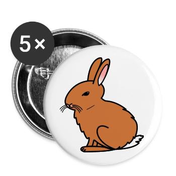 Rabbit - Buttons small 1''/25 mm (5-pack) - white - Front