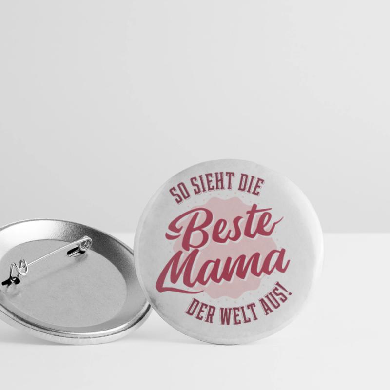 Beste Mama der Welt - Muttertag Geschenk Freizeit Buttons klein 25 mm (5er Pack)