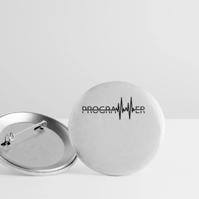 Programmierer Heartbeat Programmierung Coder Buttons klein 25 mm (5er Pack)