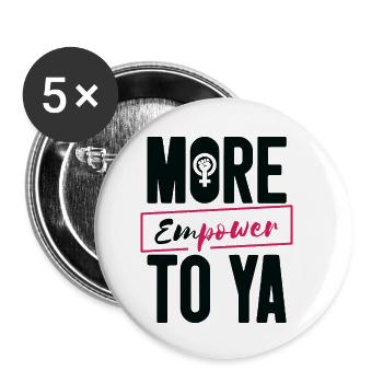Feminist Feminism Women Equality Rights - Buttons small 1''/25 mm (5-pack) - white - Front